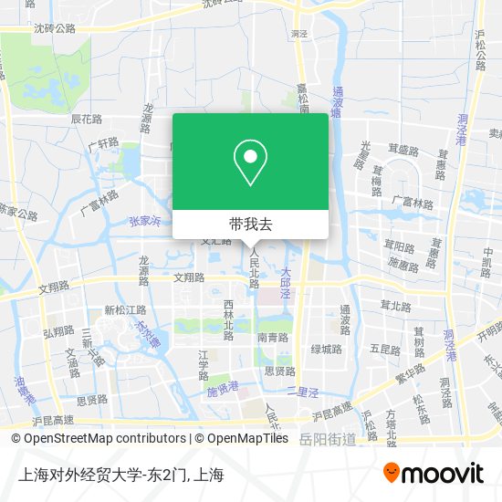 上海对外经贸大学-东2门地图