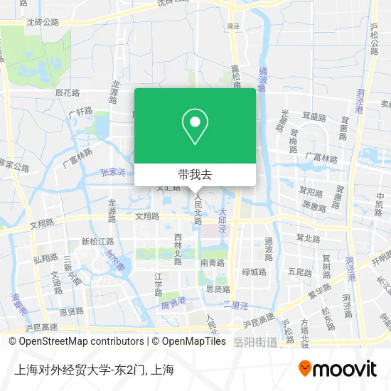 上海对外经贸大学-东2门地图