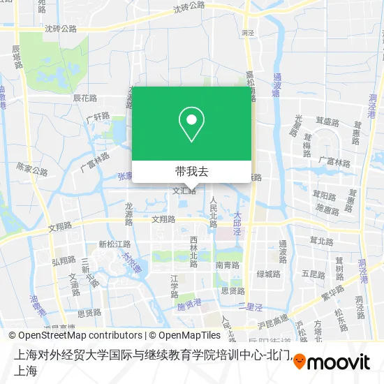 上海对外经贸大学国际与继续教育学院培训中心-北门地图