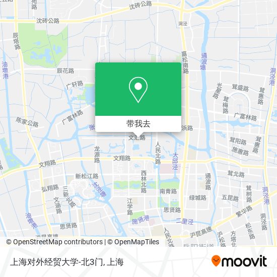 上海对外经贸大学-北3门地图