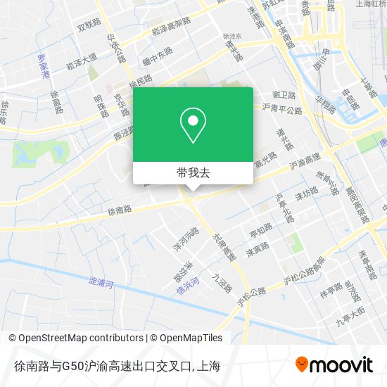 徐南路与G50沪渝高速出口交叉口地图