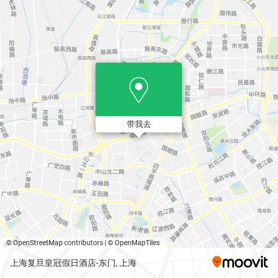上海复旦皇冠假日酒店-东门地图