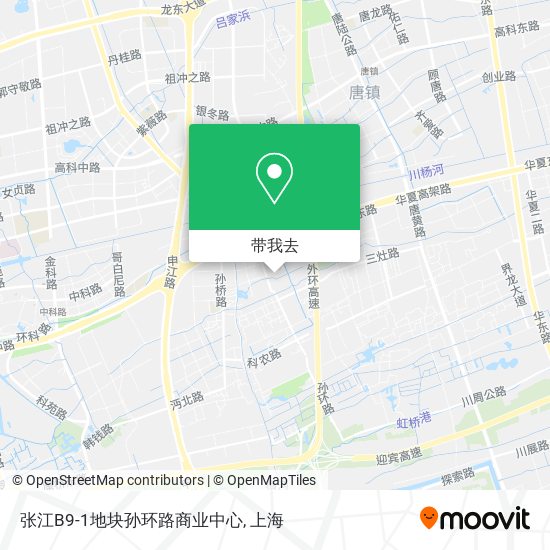 张江B9-1地块孙环路商业中心地图