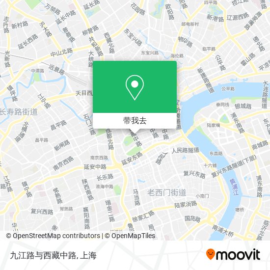 九江路与西藏中路地图