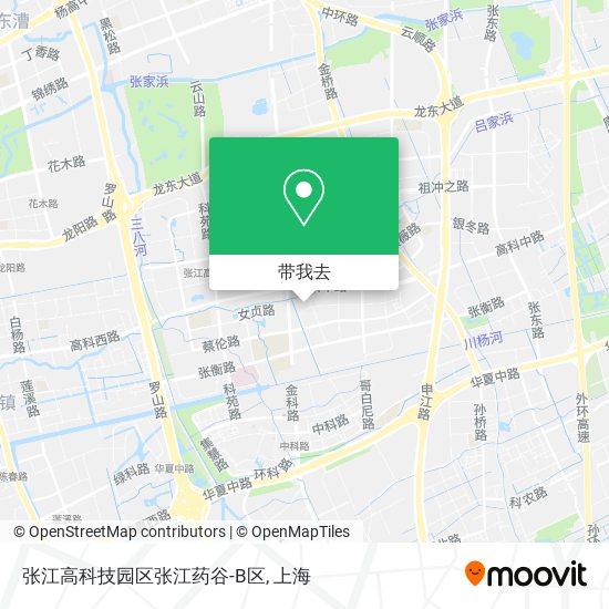 张江高科技园区张江药谷-B区地图