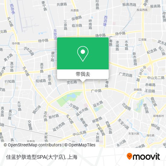 佳蓝护肤造型SPA(大宁店)地图
