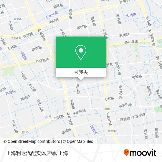 上海利达汽配实体店铺地图