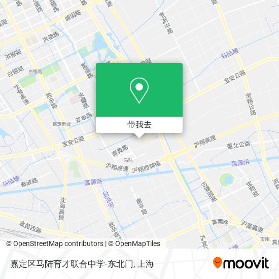 嘉定区马陆育才联合中学-东北门地图