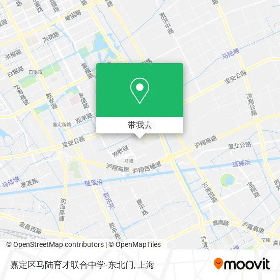 嘉定区马陆育才联合中学-东北门地图