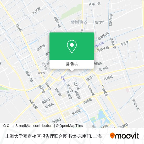 上海大学嘉定校区报告厅联合图书馆-东南门地图