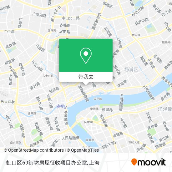 虹口区69街坊房屋征收项目办公室地图