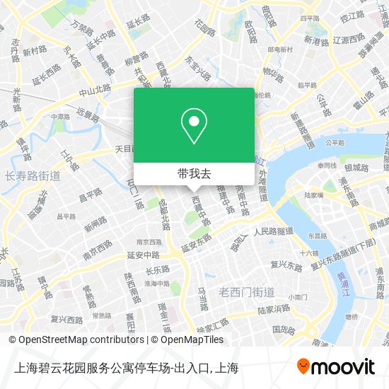 上海碧云花园服务公寓停车场-出入口地图