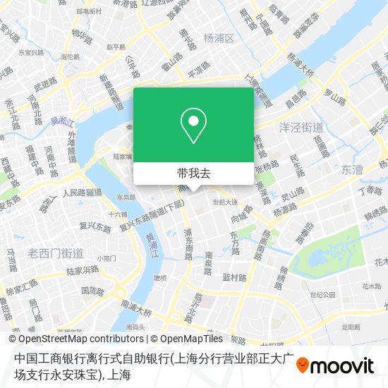 中国工商银行离行式自助银行(上海分行营业部正大广场支行永安珠宝)地图