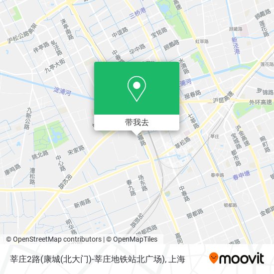 莘庄2路(康城(北大门)-莘庄地铁站北广场)地图