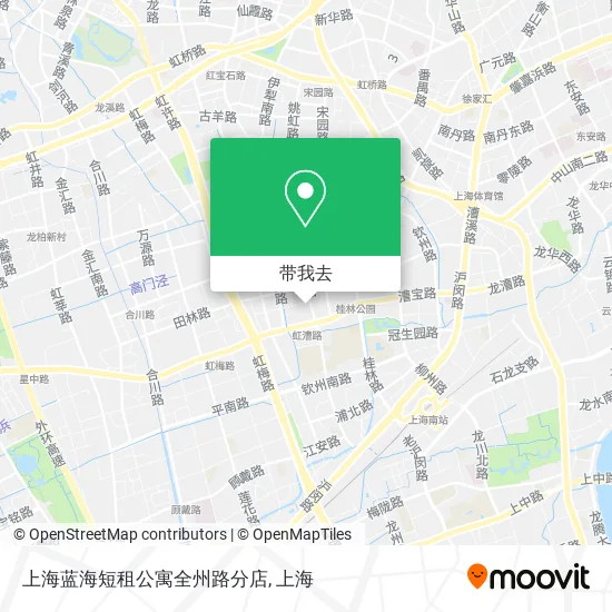 上海蓝海短租公寓全州路分店地图