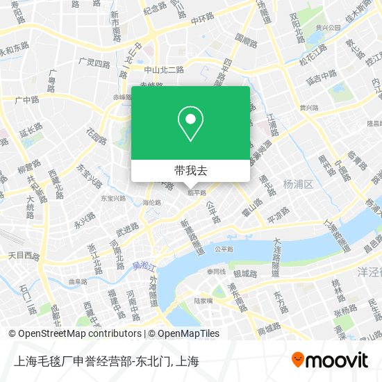 上海毛毯厂申誉经营部-东北门地图