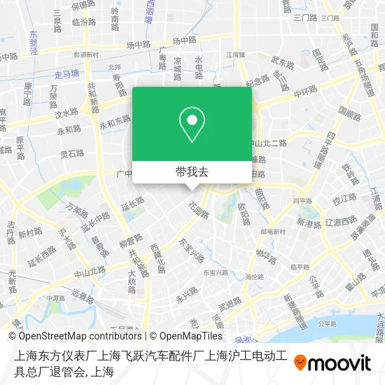 上海东方仪表厂上海飞跃汽车配件厂上海沪工电动工具总厂退管会地图