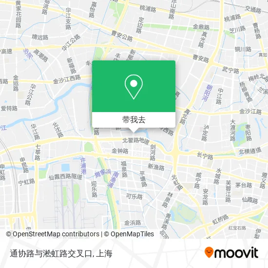 通协路与淞虹路交叉口地图