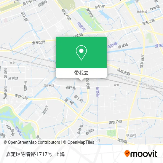 嘉定区谢春路1717号地图
