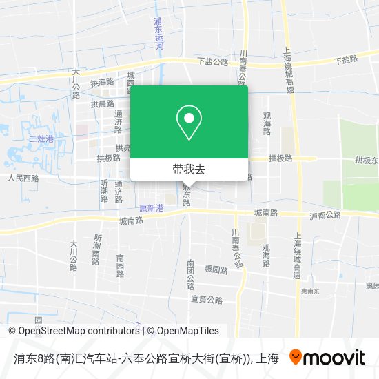 浦东8路(南汇汽车站-六奉公路宣桥大街(宣桥))地图