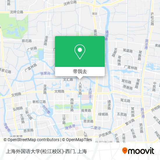 上海外国语大学(松江校区)-西门地图
