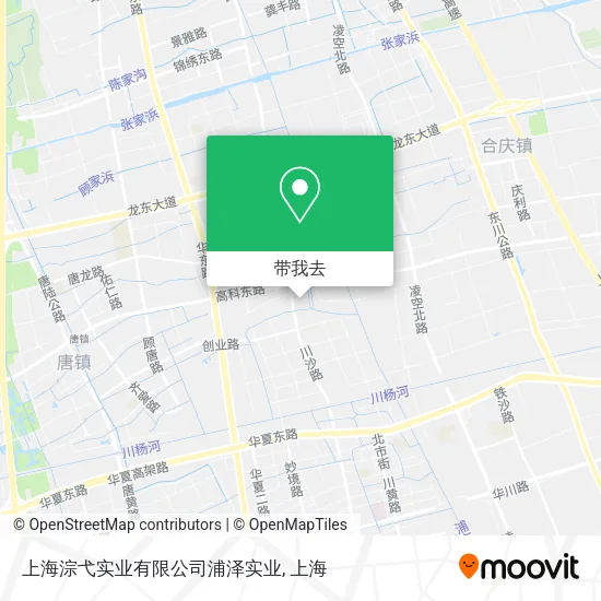 上海淙弋实业有限公司浦泽实业地图