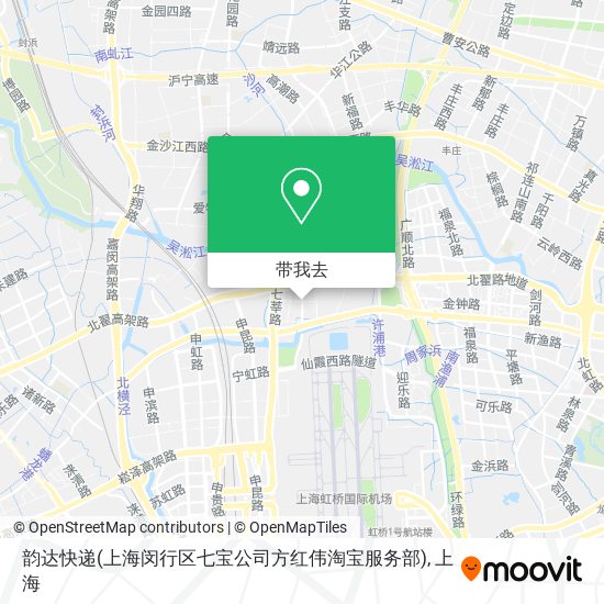 韵达快递(上海闵行区七宝公司方红伟淘宝服务部)地图