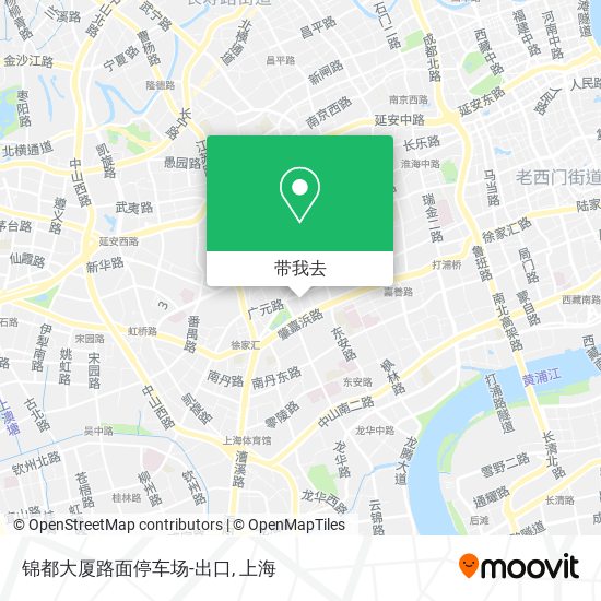 锦都大厦路面停车场-出口地图