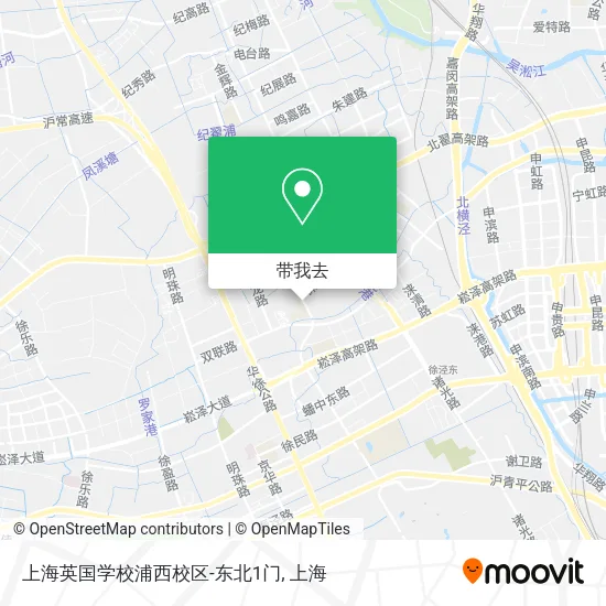 上海英国学校浦西校区-东北1门地图