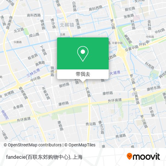 fandecie(百联东郊购物中心)地图