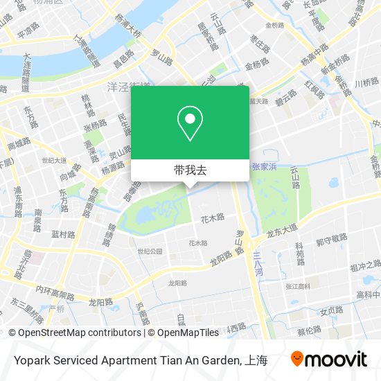 Yopark Serviced Apartment Tian An Garden地图