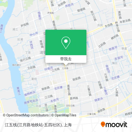 江五线(江月路地铁站-五四社区)地图