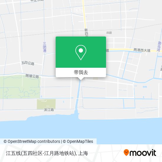 江五线(五四社区-江月路地铁站)地图