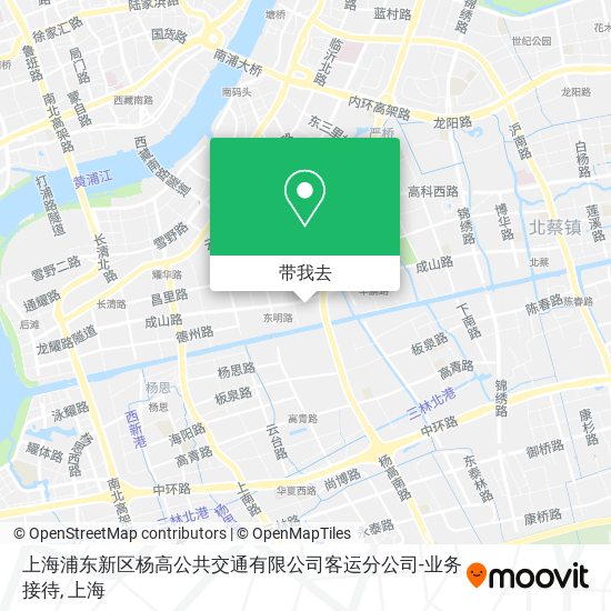 上海浦东新区杨高公共交通有限公司客运分公司-业务接待地图