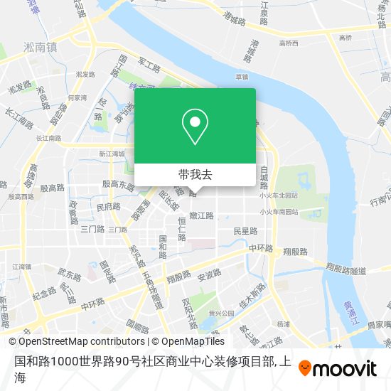 国和路1000世界路90号社区商业中心装修项目部地图