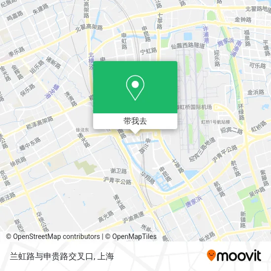 兰虹路与申贵路交叉口地图