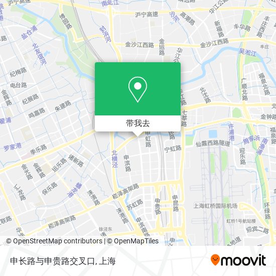 申长路与申贵路交叉口地图