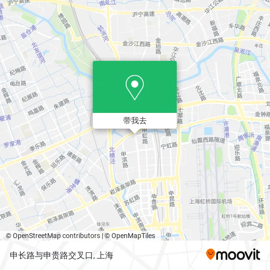 申长路与申贵路交叉口地图