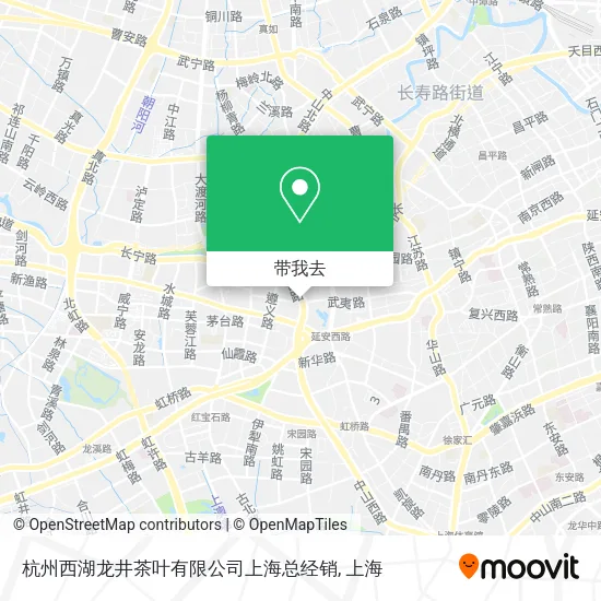 杭州西湖龙井茶叶有限公司上海总经销地图