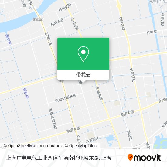 上海广电电气工业园停车场南桥环城东路地图