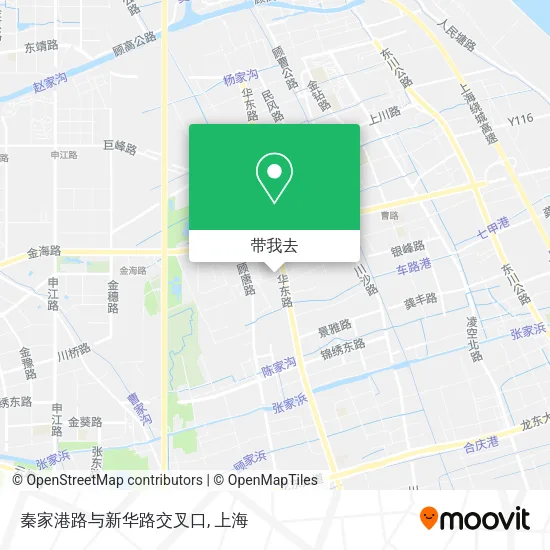 秦家港路与新华路交叉口地图
