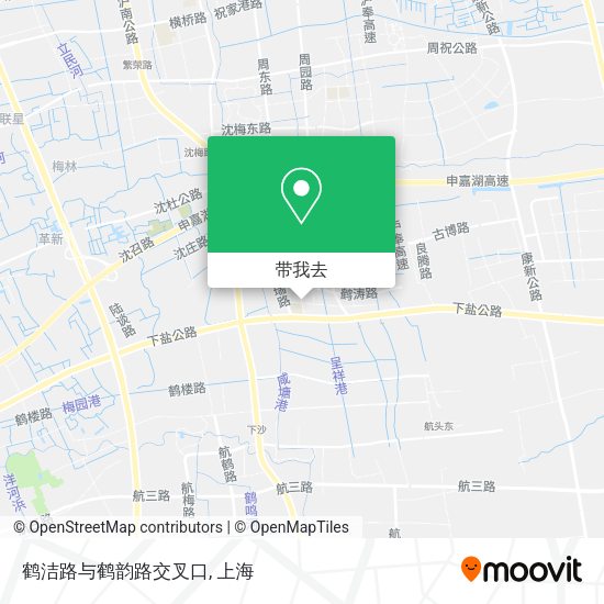 鹤洁路与鹤韵路交叉口地图
