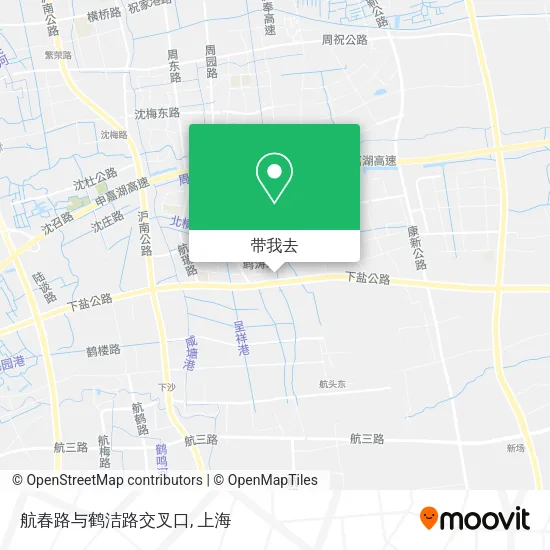 航春路与鹤洁路交叉口地图