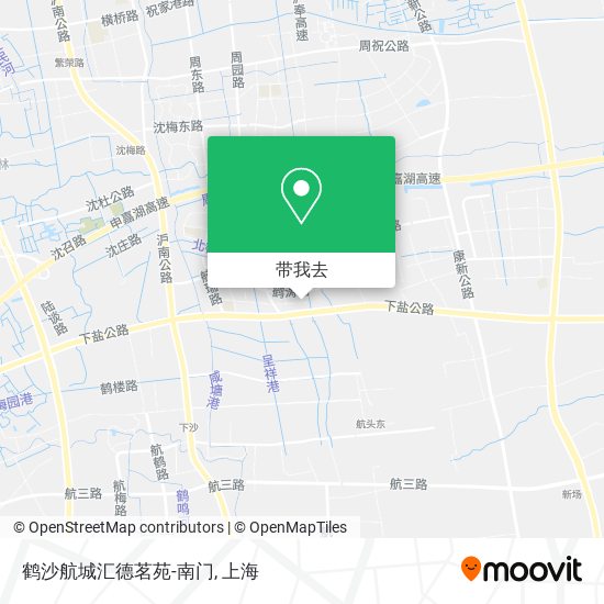 鹤沙航城汇德茗苑-南门地图