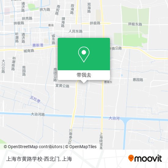 上海市黄路学校-西北门地图
