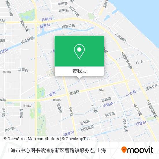 上海市中心图书馆浦东新区曹路镇服务点地图