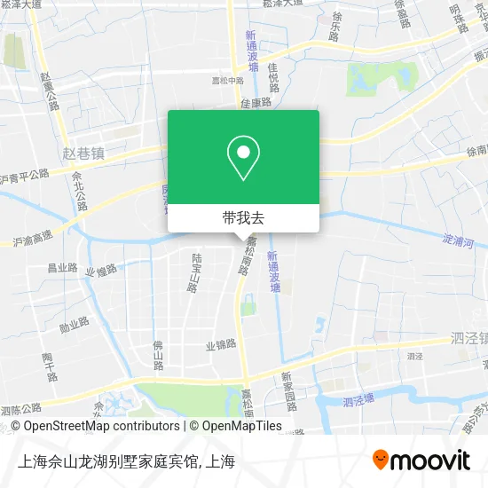 上海佘山龙湖别墅家庭宾馆地图