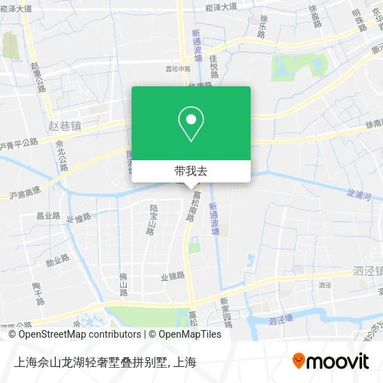 上海佘山龙湖轻奢墅叠拼别墅地图
