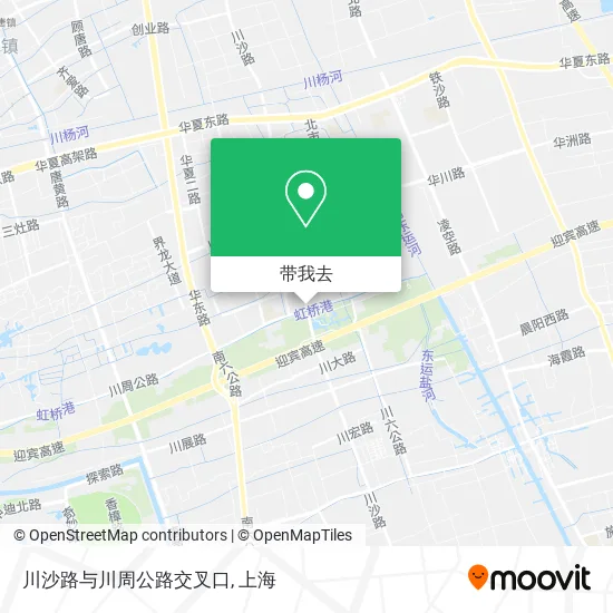 川沙路与川周公路交叉口地图