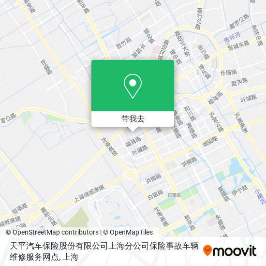 天平汽车保险股份有限公司上海分公司保险事故车辆维修服务网点地图